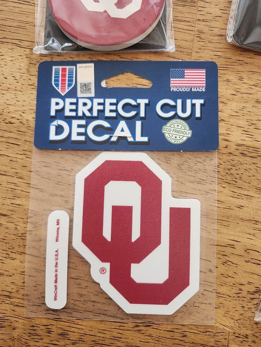 Oklahoma Car Coasters, Emblem Decal & Key Ring Set